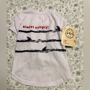 Bonds Dog White Tee with Shark Fin Design